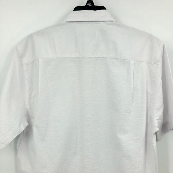 TOMMY BAHAMA Men's Nova Wave Short Sleeve Shirt Small White Button Down NWT - Picture 7 of 11